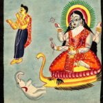 Pintura (Kalighat, Calcutá, c. 1890): A deusa Gaṅgā