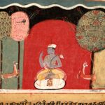 Pintura (Malwa, 1634): A insônia de Kṛṣṇa