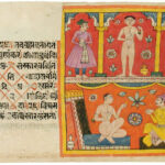 Arte indiana com sábios e yogis
