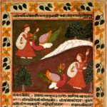 Pintura (Kishangarh, Rajasthan, 1744–45): Fólio da história do rei Candana e Malayāgiri
