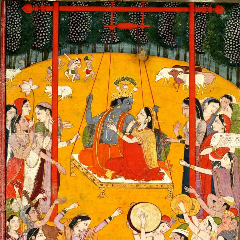 Pintura (Pahari, c. 1790–1800): Hindola Rāga
