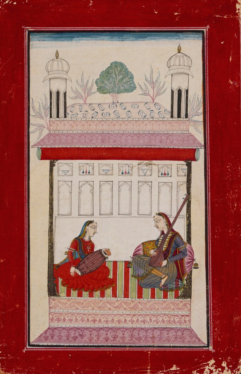 Pintura de Rāgamālā, a guirlanda dos modos musicais