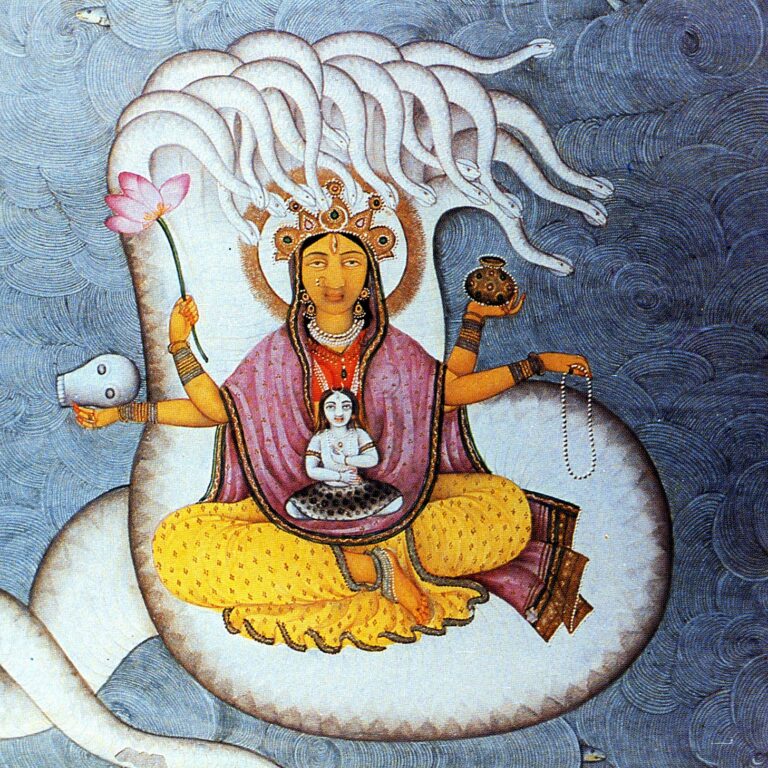 Kuṇḍalinī Śakti sobre a serpente
