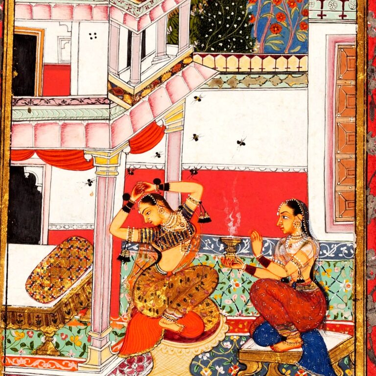 Pintura (Kota, Rajasthan, 1650–60): Mulher com saudade do amado: Verāṭī Rāgiṇī
