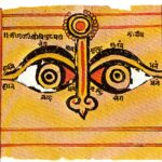 Os olhos da Devī pintados