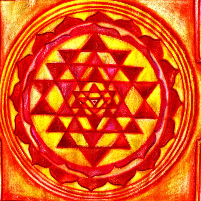 Śrī Yantra pintado à mão